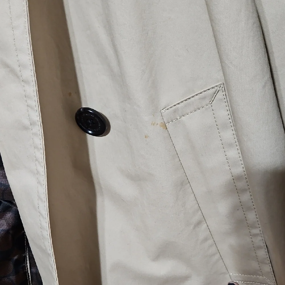 Coach Tan Trench Coat with Black Accents - Picture 5 of 5